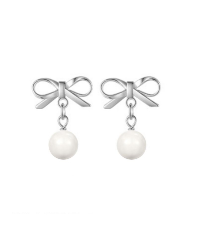 Obrázok pre Swarovski e. náušnice Sweety, biele perly