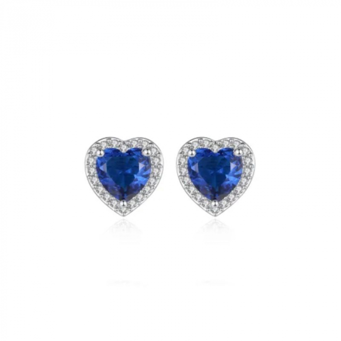Obrázok pre Swarovski e. náušnice Blue Heart, modré srdce see3837