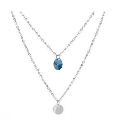 Obrázok pre Swarovski e. náhrdelník Deep Blue Treasure, tmavá modrá