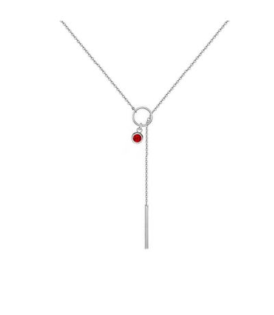 Obrázok pre Swarovski e. minimalistický náhrdelník Bonbons, červený