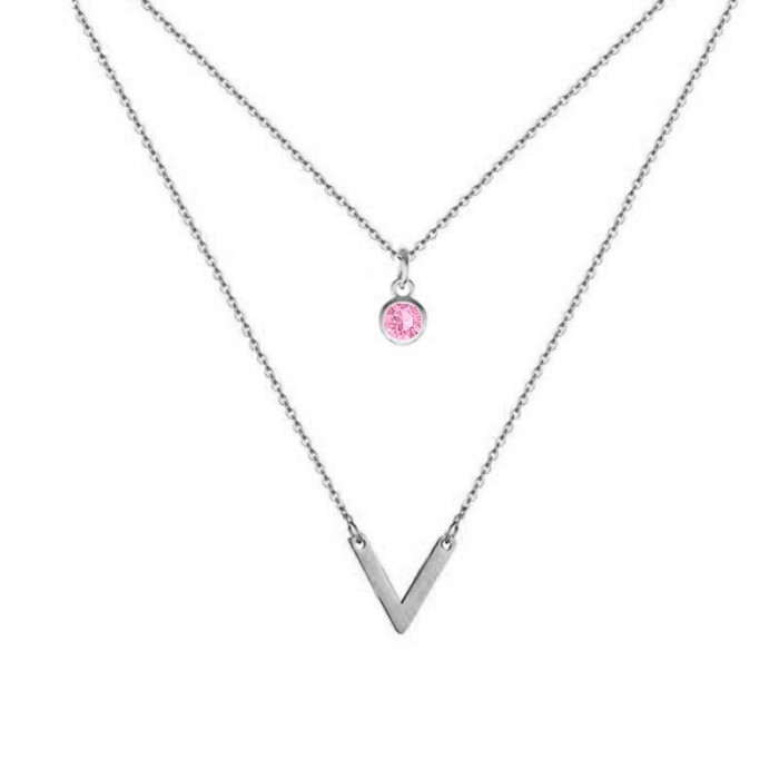Obrázok pre Swarovski e. V náhrdelník Pret á Porter ružová sen5914
