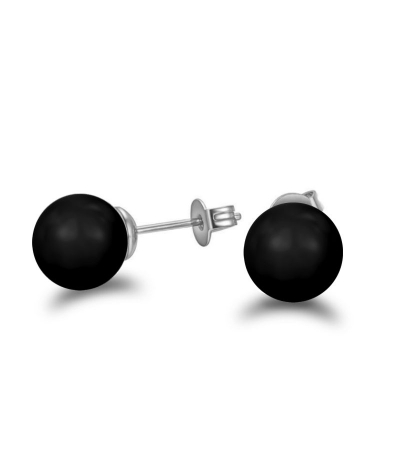 Obrázok pre Swarovski e. náušnice s čiernymi perlami Golden Dawn 3449
