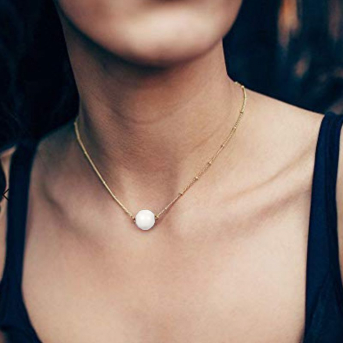 Obrázok pre Swarovski e. náhrdelník s bielou perlou Arrondi sen5959