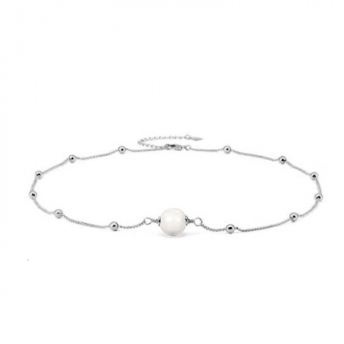 Obrázok pre Swarovski e. náhrdelník s bielou perlou Arrondi sen5962
