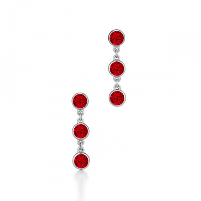 Obrázok pre Swarovski e. visacie náušnice Pure Lines, červené see3567