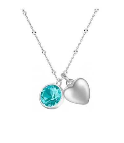 Obrázok pre Swarovski e. náhrdelník so srdcom All you need, tyrkysový