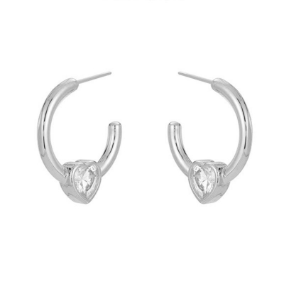 Obrázok pre Swarovski e. kruhové náušnice Romantic Day so srdiečkom see0748