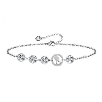 Swarovski náramok so srdiečkom