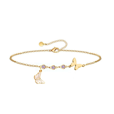 Obrázok pre Swarovski e. náramok Miss Butterfly, motýľ lila seb5954