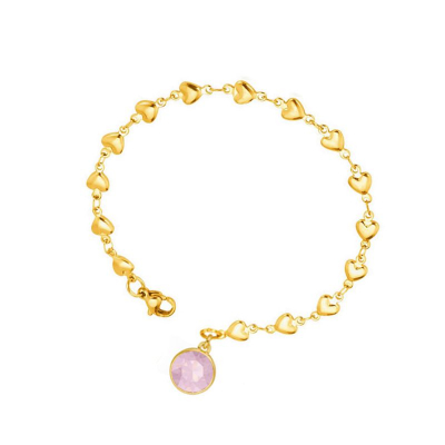 Obrázok pre Swarovski e. retiazka na nohu Hot Color, ružový opál sel106