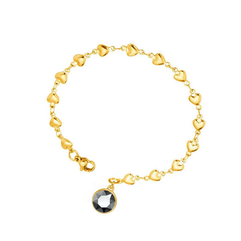 Obrázok pre Swarovski e. retiazka na nohu Hot Color, hematit sel110