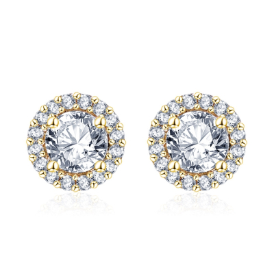 Obrázok pre Swarovski e. zlaté náušnice Diamante see3859