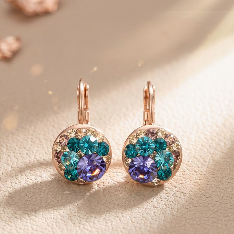 farebné náušnice so swarovski kamienkom
