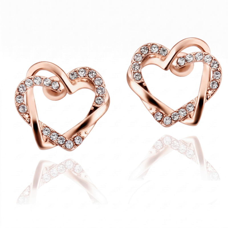 swarovski náušnice srdce