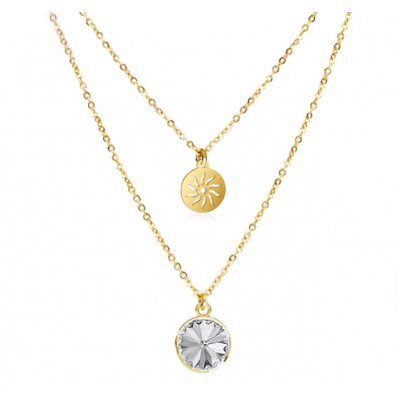 zlaty dvojradovy nahrdelnik