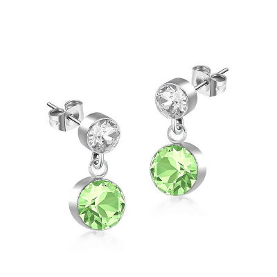 Obrázok pre Swarovski e. náušnice Juggle, zelené see3278