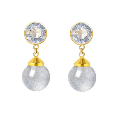 Obrázok pre Swarovski e. zlaté náušnice Luminescence see3313