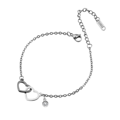 Obrázok pre Swarovski e. náramok Heart by Heart, spojené srdcia seb5653