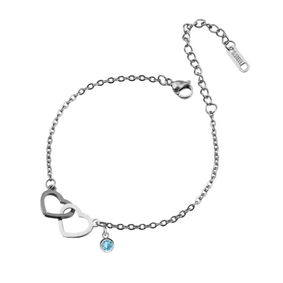 Obrázok pre Swarovski e. náramok Heart by Heart, spojené srdcia seb5655