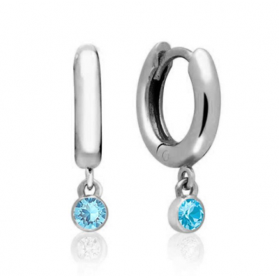 swarovski malé kruhy modré