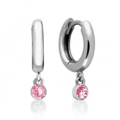 swarovski malé kruhy ružové