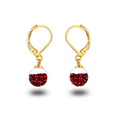 Obrázok pre Swarovski e. zlaté, visiace náušnice Comet, červené see3540
