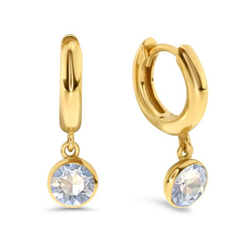 náušnice swarovski biely opál