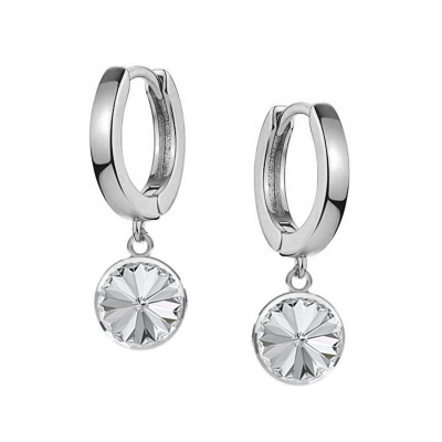 Obrázok pre Swarovski e. náušnice kruhy Ambrosia, biela see581