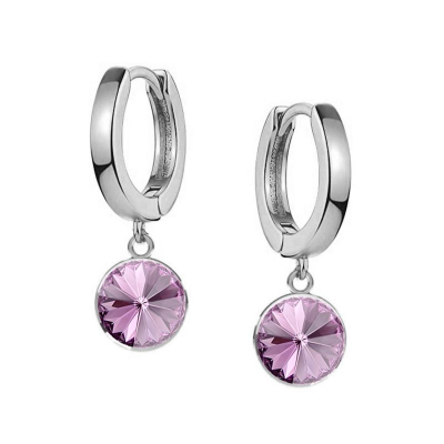 Obrázok pre Swarovski e. náušnice kruhy Ambrosia, purpurová see3582