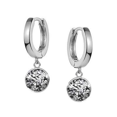 Obrázok pre Swarovski e. náušnice kruhy Ambrosia, čierna patina see9584