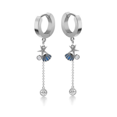 náušnice kruhy hviezdica