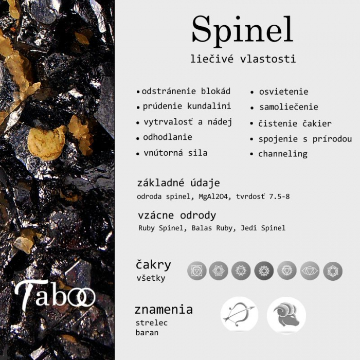 Obrázok pre Taboo náramok na nohu Kvet života Spinel čierny tb901