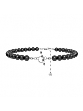 choker perly čierne
