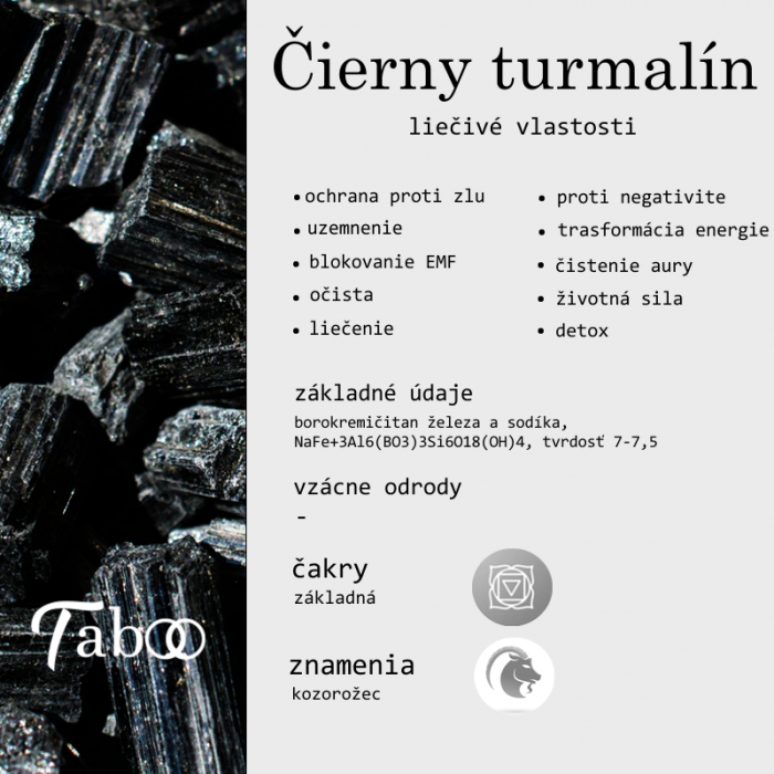 Obrázok pre Taboo jemný náhrdelník Spirit of Nature Čierny turmalín