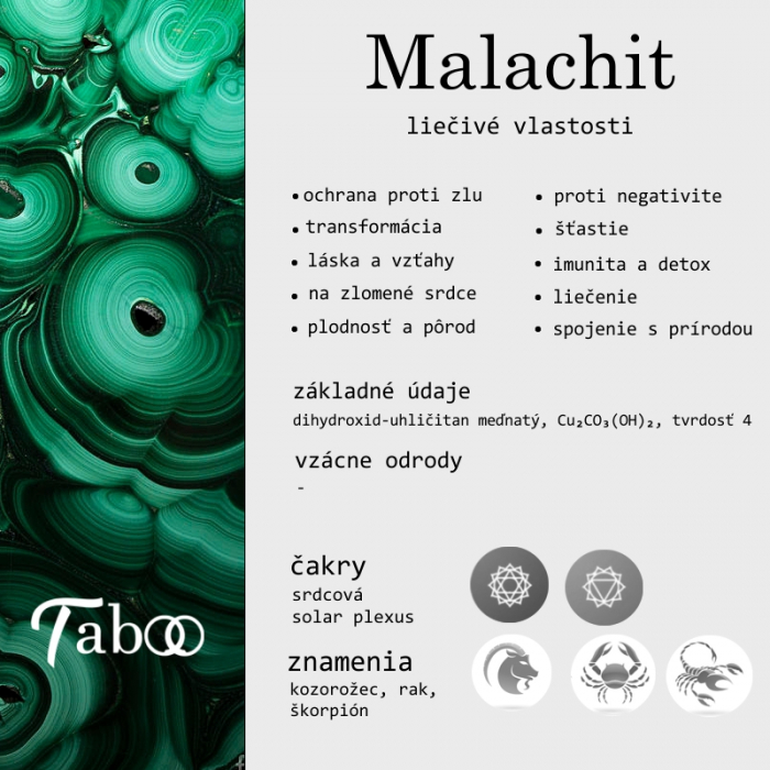 Obrázok pre Taboo kruhové náušnice Spirit of Nature Malachit tbe730