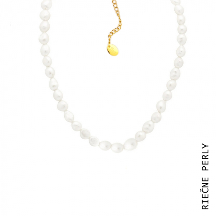 Obrázok pre Taboo náhrdelník Atlantis, prírodné, riečne, biele perly tba102