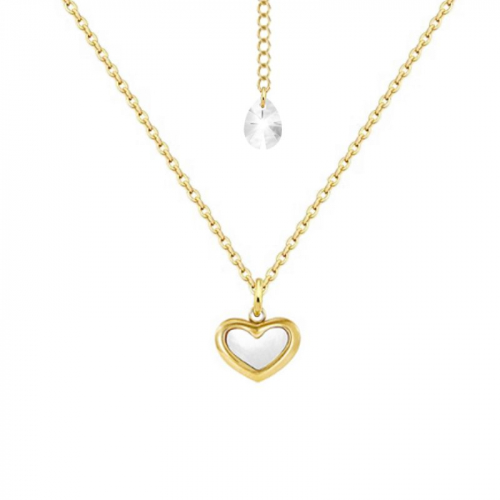 Obrázok pre Swarovski e. náhrdelník Love Aura, srdce s perleťou sen6177
