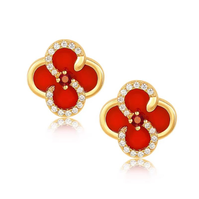 náušnice štvorlístok