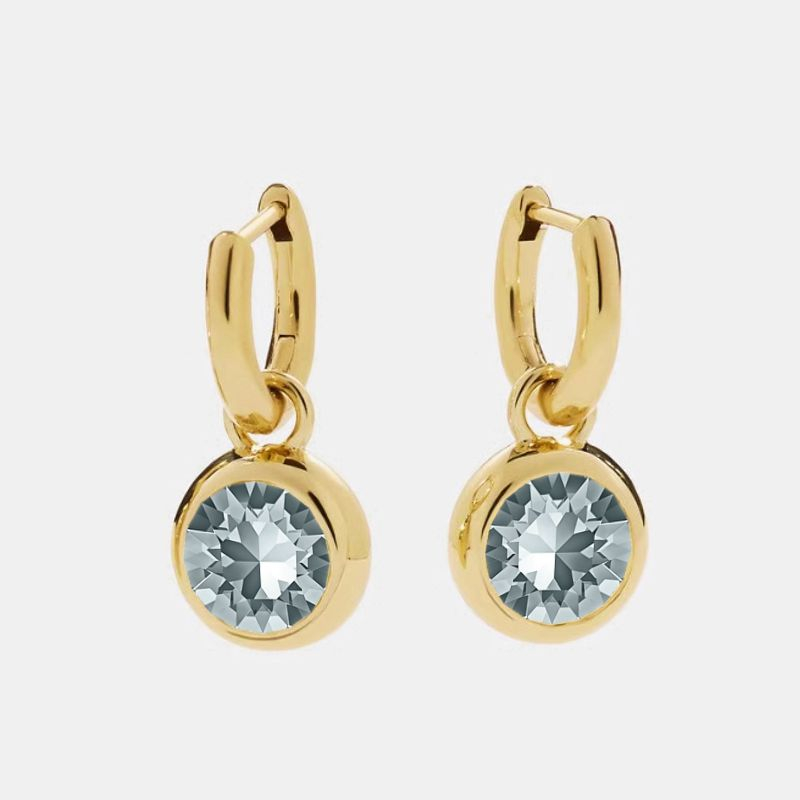 dámske zlaté náušnice Swarovski