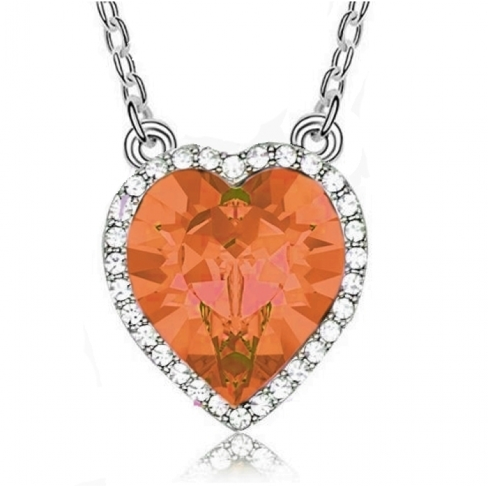Obrázok pre Swarovski e. náhrdelník Shining Heart, medené srdce sen5729