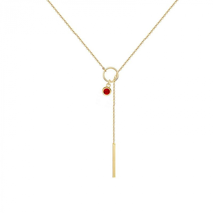 Obrázok pre Swarovski e. minimalistický náhrdelník Bonbons, červený