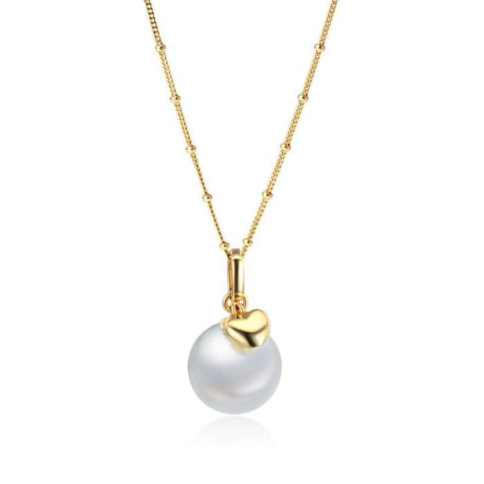 Obrázok pre Swarovski e. náhrdelník Swan lake s perlou a srdiečkom sen5926