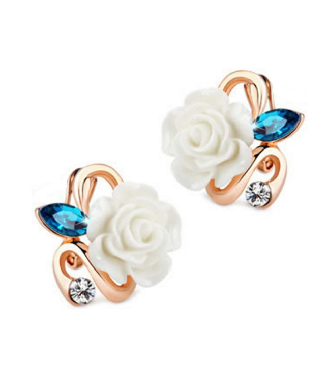 Obrázok pre Swarovski e. dámske klipsy Rose Glow, ruže see2300