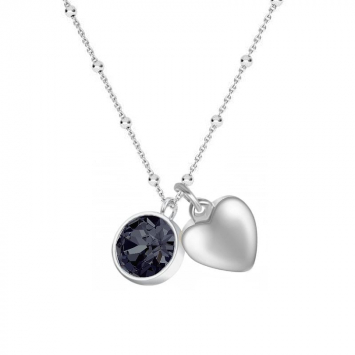 Obrázok pre Swarovski e. náhrdelník so srdcom All you need, čierny