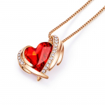 náhrdelník červené srdce