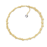 zlatá retiazka na nohu swarovski