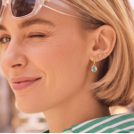 dámske zlaté náušnice Swarovski