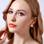 Obrázok pre Swarovski e. dámske klipsy Rose Glow, ruže see2300