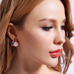 Obrázok pre Swarovski e. dámske klipsy Rose Glow, ruže see2300